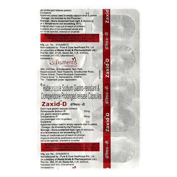 Zaxid D 30/20mg Capsule 10'S