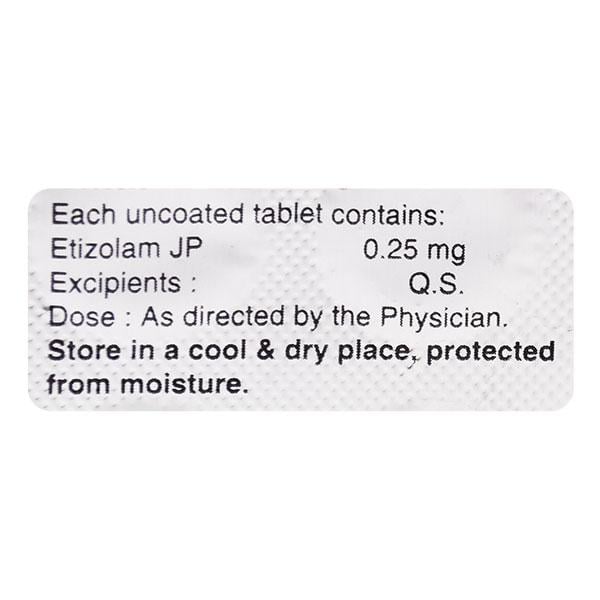 Etilaam MD 0.25mg Tablet 10'S