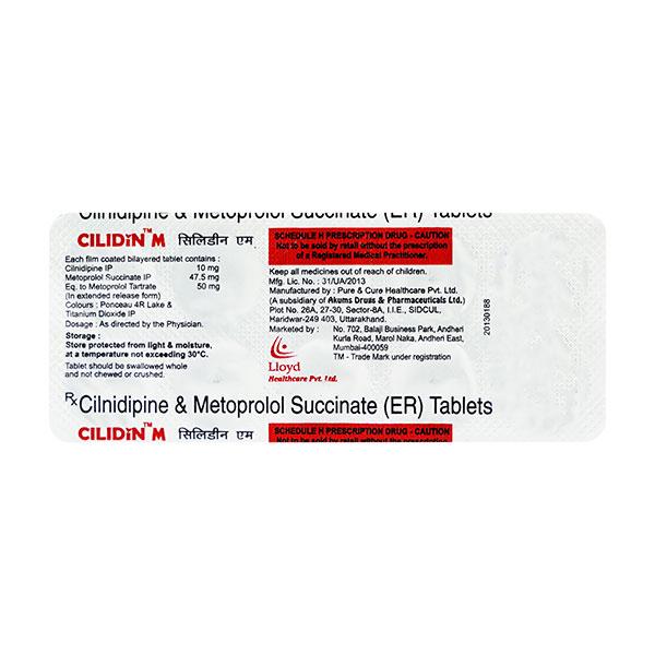 Cilidin M 10/50mg Tablet 10'S