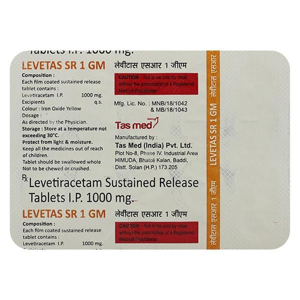 LEVETAS SR 1gm Tablet 10's