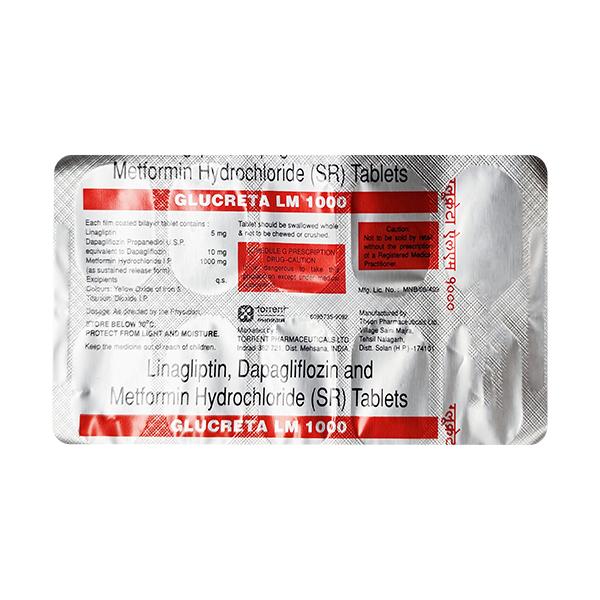 GLUCRETA LM 1000 Tablet 10's
