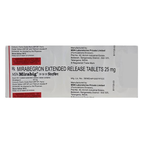 MSN Mirabig 25mg Tablet 10'S