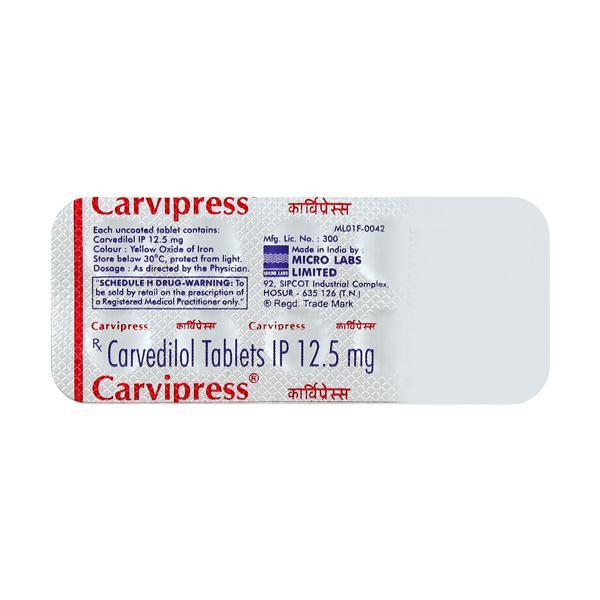 Carvipress 12.5mg Tablet 10'S