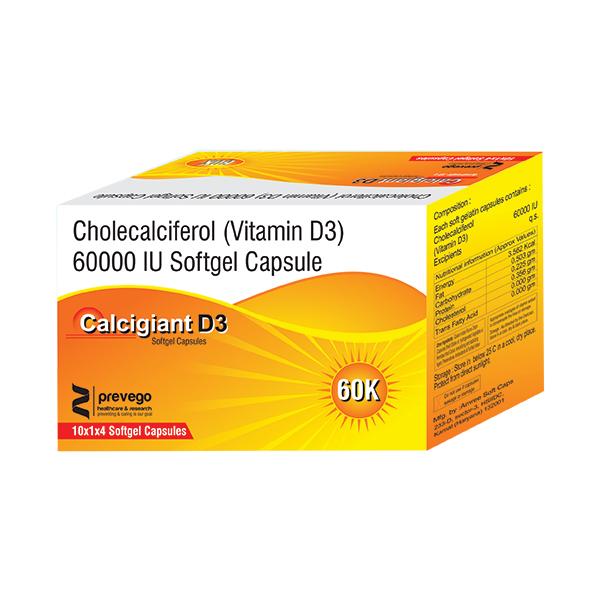 CALCIGIANT D3 60k Softgel Capsule 4's