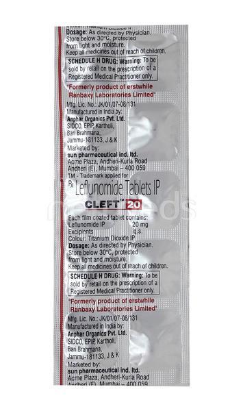 Cleft 20mg Tablet 10'S