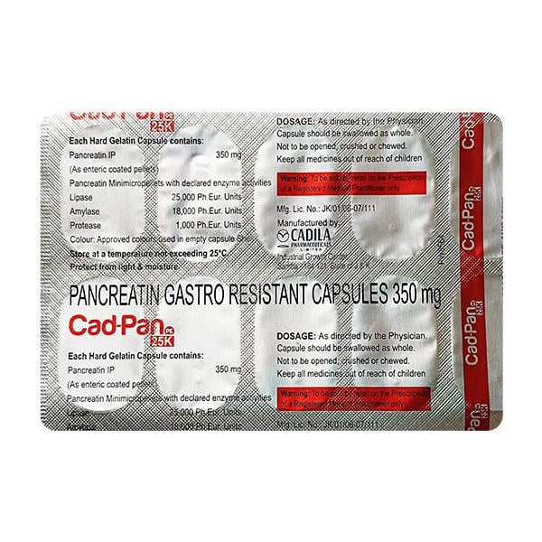 CAD PAN PE 25k Capsule 10's