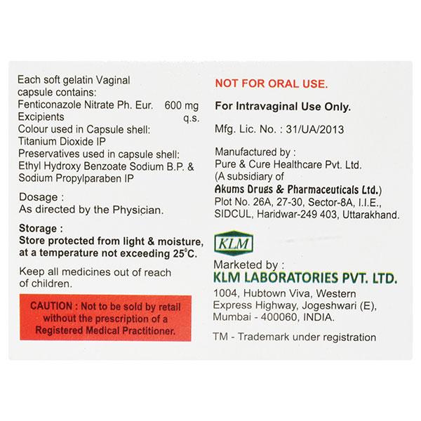 FENTISPOR Vaginal Capsule 1's