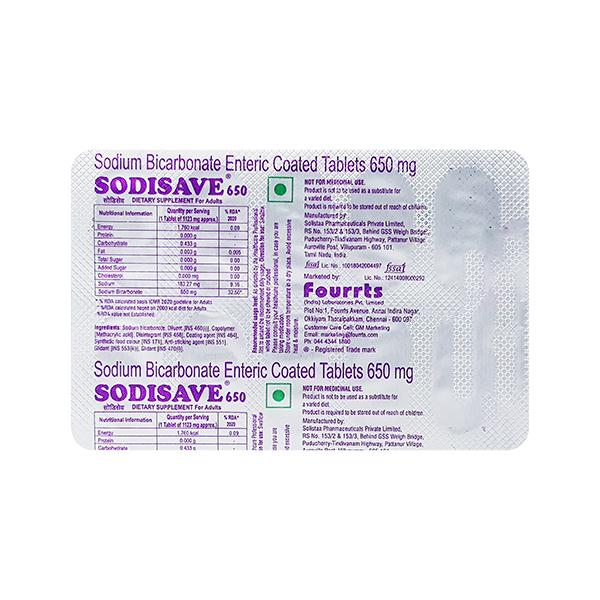 SODISAVE 650 Tablet 10's