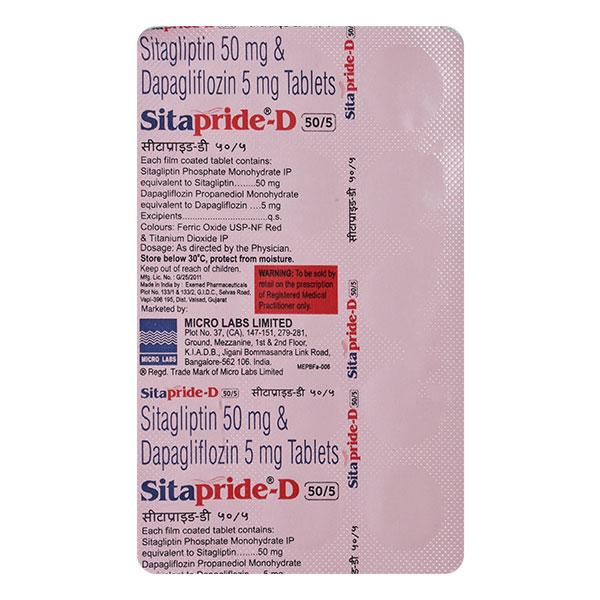 SITAPRIDE D 50/5 Tablet 15's