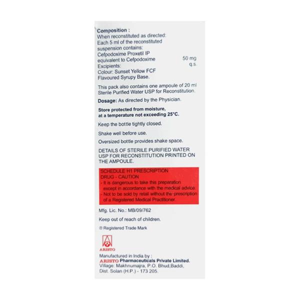 MONOCEF O 50 DELICIOUS PINEAPPLE PEPPERMINT FLAVOUR Oral Suspension 30ml