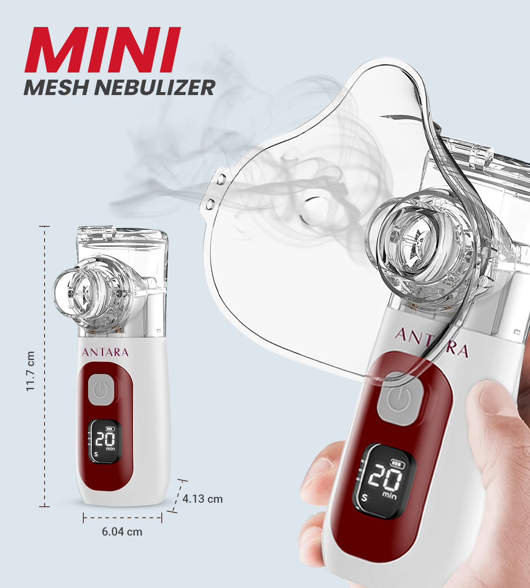 AGEasy Portable Mesh Nebulizer With Display
