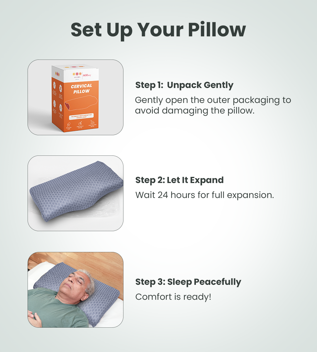 AGEasy Cervical Pillow (Lavender Grey)