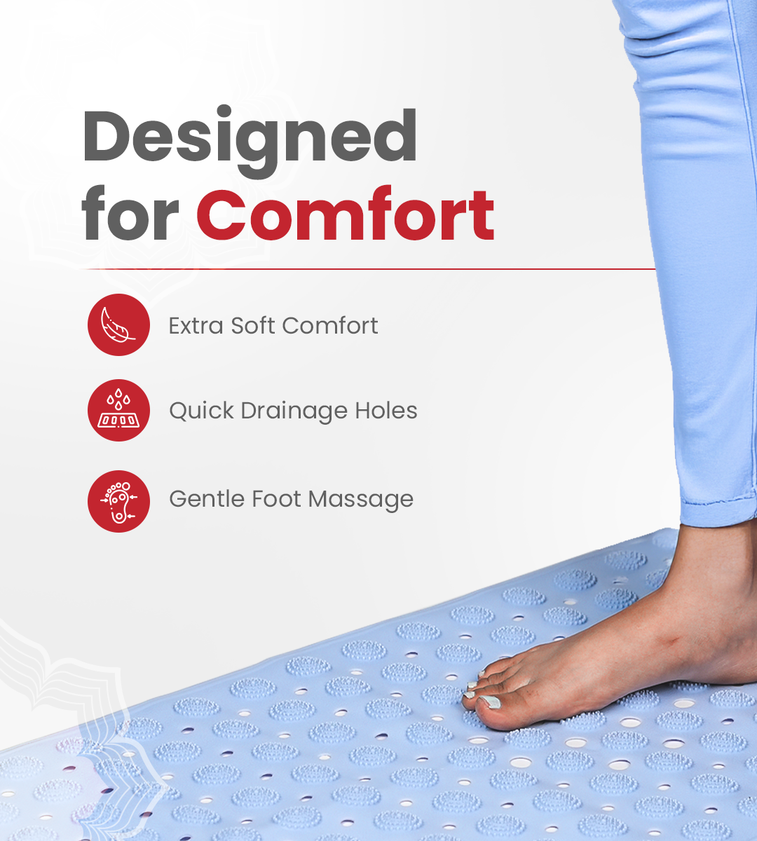 Anti Slip Mat for Bathroom Blue