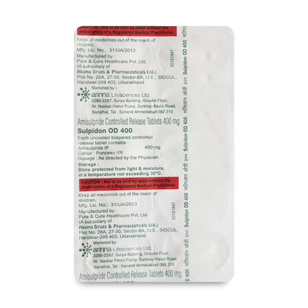 Sulpidon OD 400mg Tablet 10'S