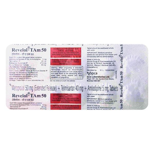 REVELOL T AM 50 Tablet 10's