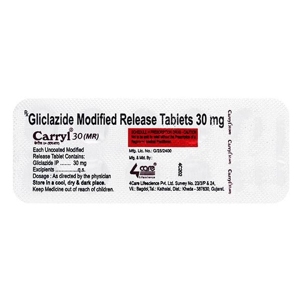 CARRYL MR 30mg Tablet 10's