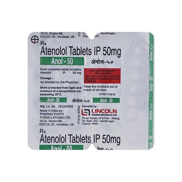 Anol 50mg Tablet 14'S