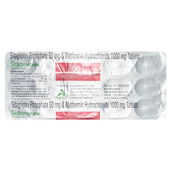 SIDIAMET 1000 Tablet 15's