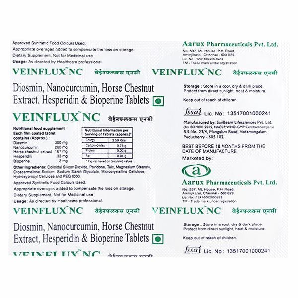 VEINFLUX NC Tablet 10's
