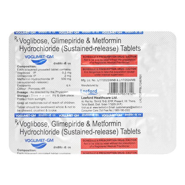 Voglimet GM 2 Tablet 10'S