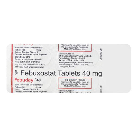 Febuday 40mg Tablet 10'S