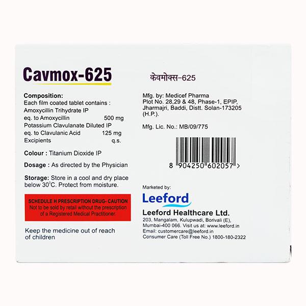 Cavmox 625mg Tablet 6'S