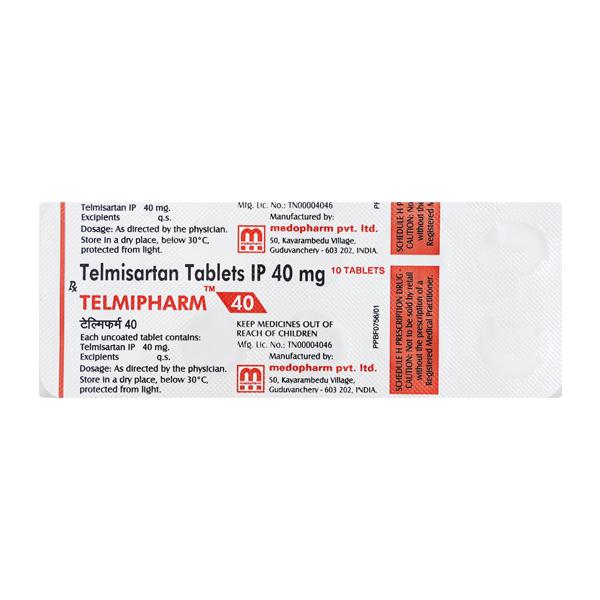 Telmipharm 40mg Tablet 10'S