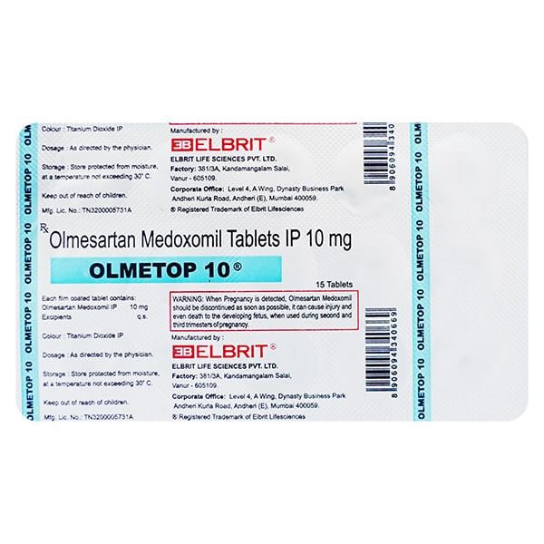 Olmetop 10mg Tablet 15'S