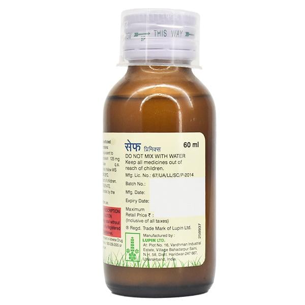 Ceff 125mg Premix Syrup 60ml