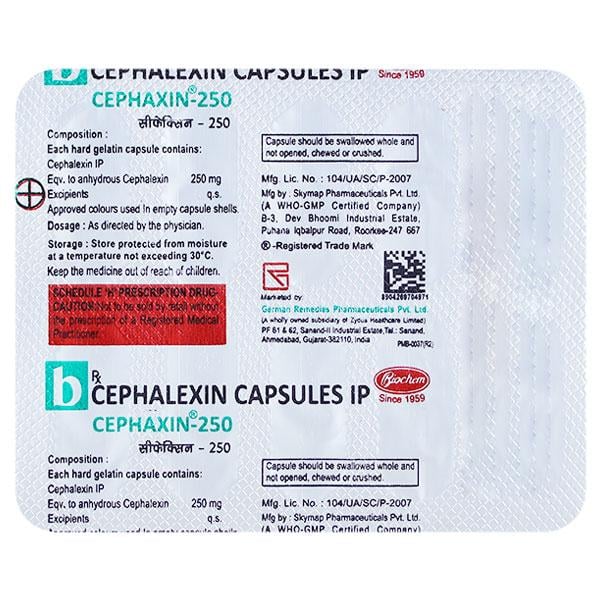 Cephaxin 250mg Capsule 10'S