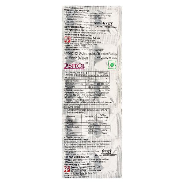 2 SITOL Chewable Tablet 10's