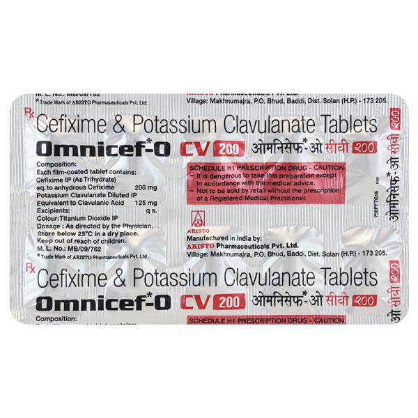 Omnicef O CV 200mg Tablet 10'S
