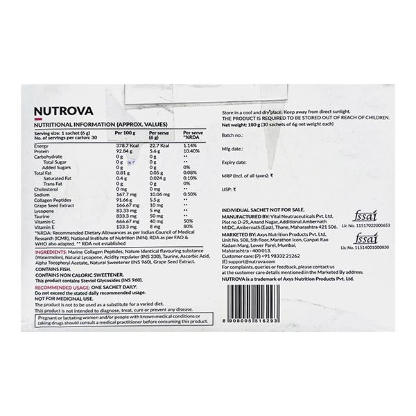 NUTROVA COLLAGEN + ANTIOXIDANTS WATERMELON Sachet 30's