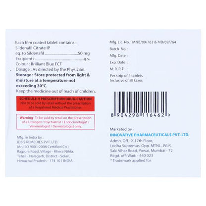 ALGRA 50mg Tablet 4's