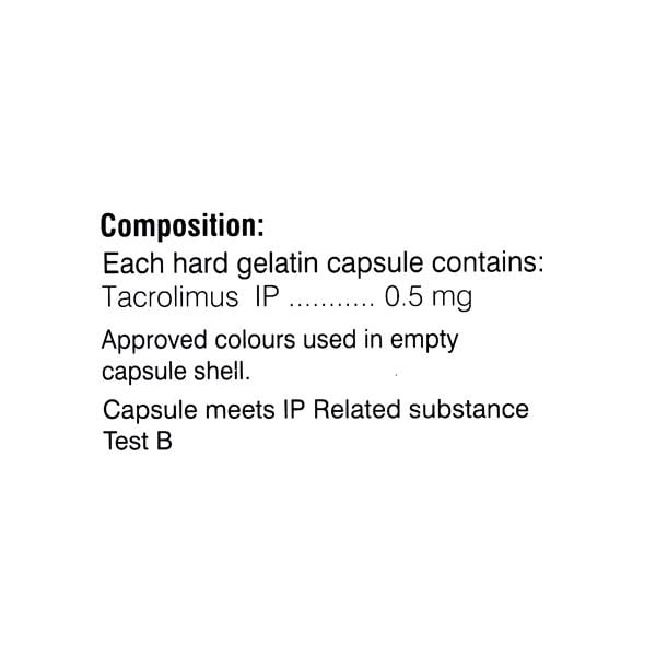 Tacroren 0.5mg Capsule 10'S