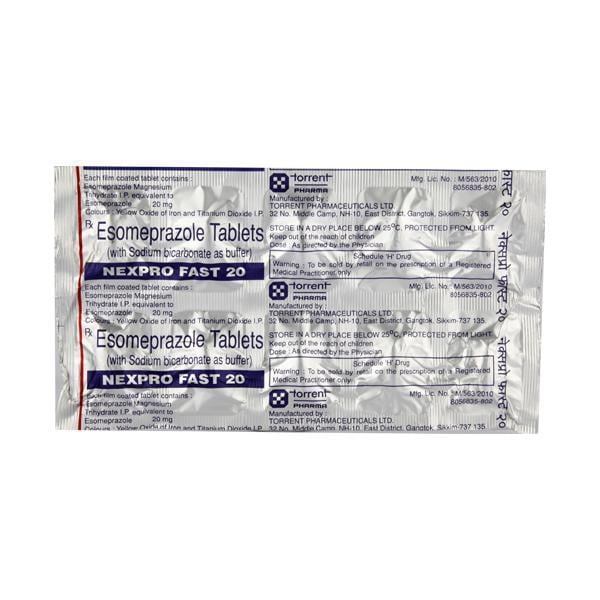 Nexpro Fast 20mg Tablet 10'S