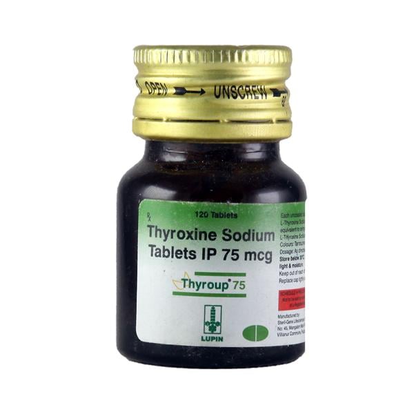 THYROUP 75mcg Tablet 120's