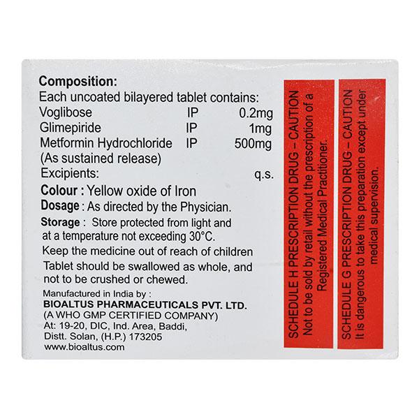 Glusens MV 1/500/0.2mg Tablet 10'S
