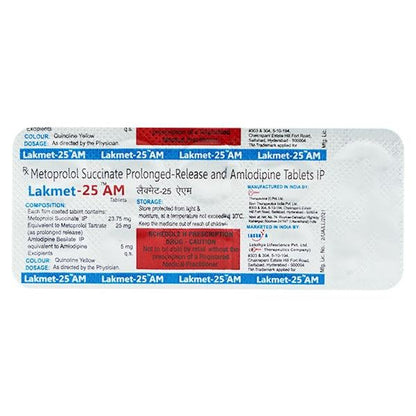 LAKMET AM 25mg Tablet 10's