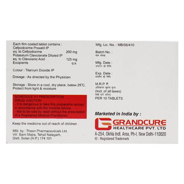 GRANDCEF CV Tablet 10's
