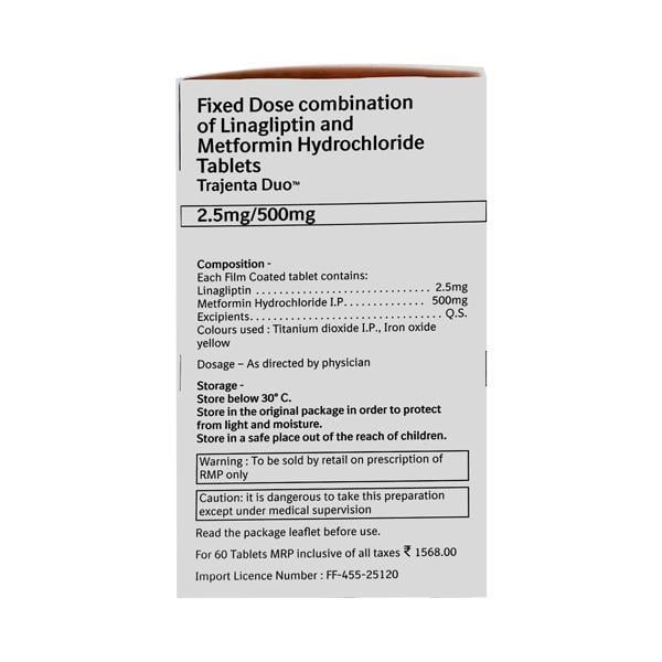 Trajenta Duo 2.5/500mg Tablet 10'S