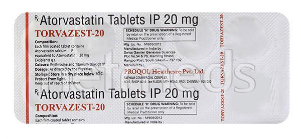 Torvazest 20mg Tablet 10'S