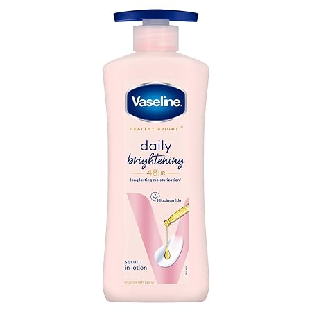 Vaseline Daily Brightening Body Lotion For Healthy & Glowing Skin with Niacinamide 400ml (Pack of 1)