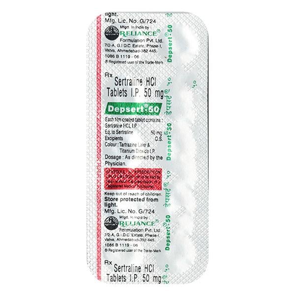 Depsert 50mg Tablet 10'S