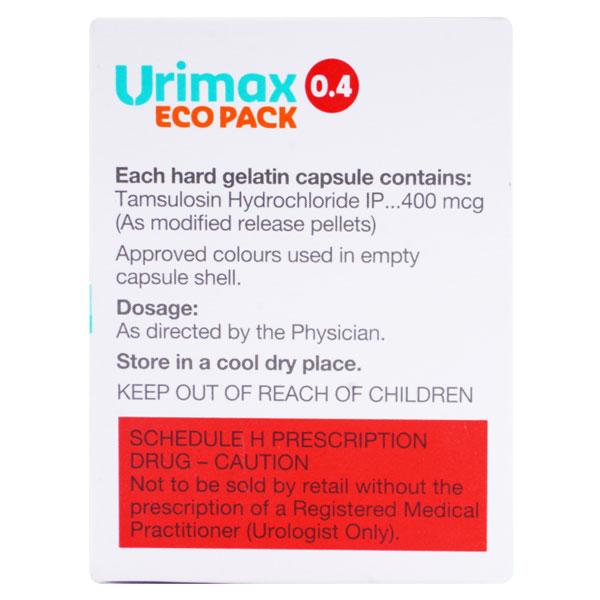 Urimax Eco Pack 0.4mg Capsule 30'S
