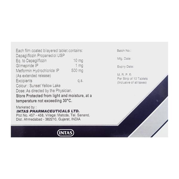 ZORYL MD 1/500 Tablet 10's