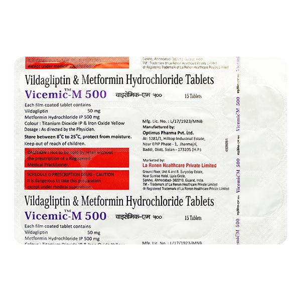 VICEMIC M 500mg Tablet 15's
