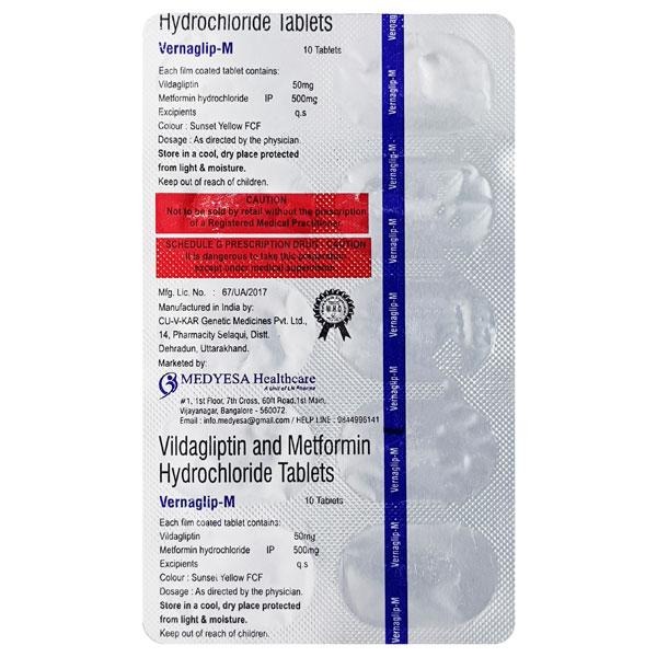 VERNAGLIP M Tablet 10's