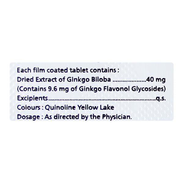 GINKOTAG 40 MG Tablet 10's