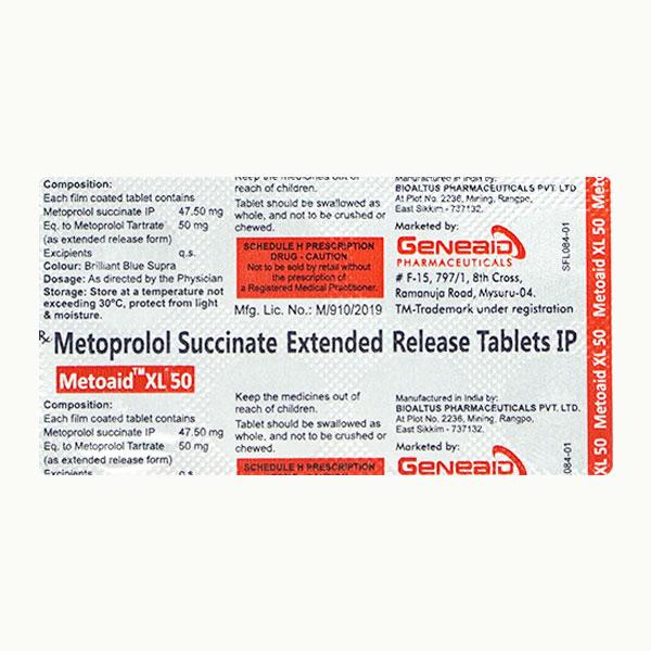 METOAID XL 50 Tablet 10's
